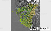 Satellite Map of Rogaland, desaturated