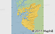 Savanna Style Map of Rogaland, single color outside
