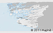 Gray Panoramic Map of Rogaland, single color outside