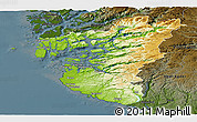 Physical Panoramic Map of Rogaland, darken