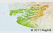 Physical Panoramic Map of Rogaland, lighten