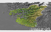 Satellite Panoramic Map of Rogaland, desaturated