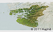 Satellite Panoramic Map of Rogaland, lighten