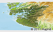 Satellite Panoramic Map of Rogaland, physical outside