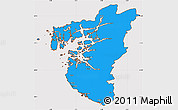 Political Simple Map of Rogaland, cropped outside