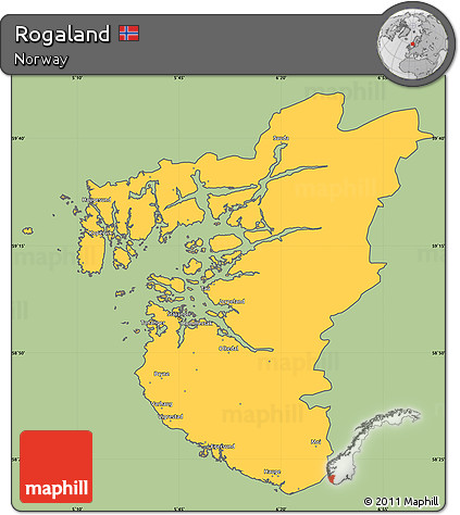 Savanna Style Simple Map of Rogaland, cropped outside