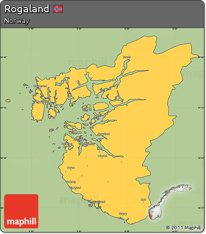 Savanna Style Simple Map of Rogaland, cropped outside