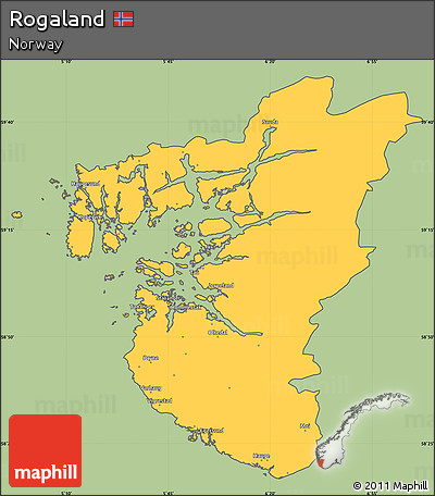Savanna Style Simple Map of Rogaland, cropped outside