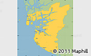 Savanna Style Simple Map of Rogaland, single color outside