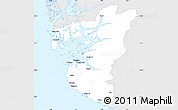 Silver Style Simple Map of Rogaland, single color outside