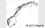 Blank Simple Map of Norway, cropped outside, no labels