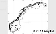 Blank Simple Map of Norway, cropped outside