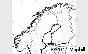 Blank Simple Map of Norway, no labels
