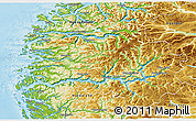 Physical 3D Map of Sogn og Fjordane