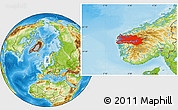 Physical Location Map of Sogn og Fjordane