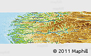 Physical Panoramic Map of Sogn og Fjordane