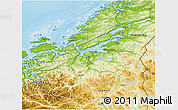 Physical 3D Map of Sor-Trondelag