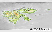 Physical 3D Map of Svalbard, desaturated