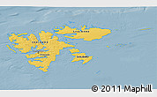 Savanna Style 3D Map of Svalbard