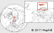 Blank Location Map of Svalbard, within the entire country