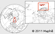 Blank Location Map of Svalbard, highlighted country, within the entire country