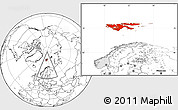 Blank Location Map of Svalbard, highlighted country