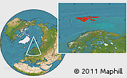 Satellite Location Map of Svalbard