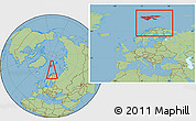 Savanna Style Location Map of Svalbard, within the entire country