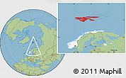 Savanna Style Location Map of Svalbard, highlighted country