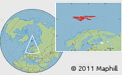 Savanna Style Location Map of Svalbard