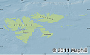 Savanna Style Map of Svalbard, single color outside