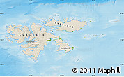 Shaded Relief Map of Svalbard, physical outside