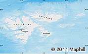 Shaded Relief Map of Svalbard, single color outside