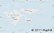 Silver Style Map of Svalbard, single color outside