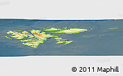 Physical Panoramic Map of Svalbard, darken