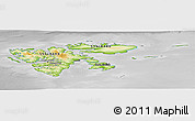 Physical Panoramic Map of Svalbard, desaturated
