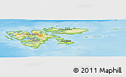 Physical Panoramic Map of Svalbard, shaded relief outside
