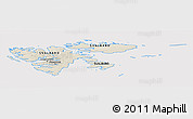 Shaded Relief Panoramic Map of Svalbard, cropped outside