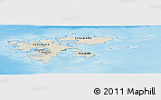 Shaded Relief Panoramic Map of Svalbard, physical outside