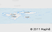 Silver Style Panoramic Map of Svalbard
