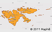 Political Simple Map of Svalbard, cropped outside