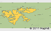 Savanna Style Simple Map of Svalbard, cropped outside