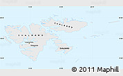 Silver Style Simple Map of Svalbard, single color outside