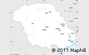 Silver Style Simple Map of Telemark