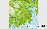 Physical 3D Map of Vestfold