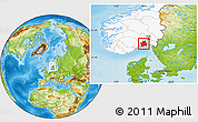 Physical Location Map of Vestfold, highlighted country