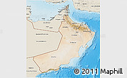 Satellite 3D Map of Oman, shaded relief outside