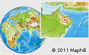 Physical Location Map of Manah, highlighted parent region