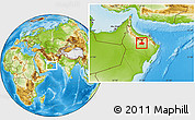 Physical Location Map of Manah