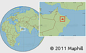 Savanna Style Location Map of Manah
